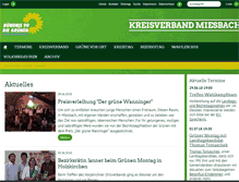 Tablet Screenshot of gruene-miesbach.de